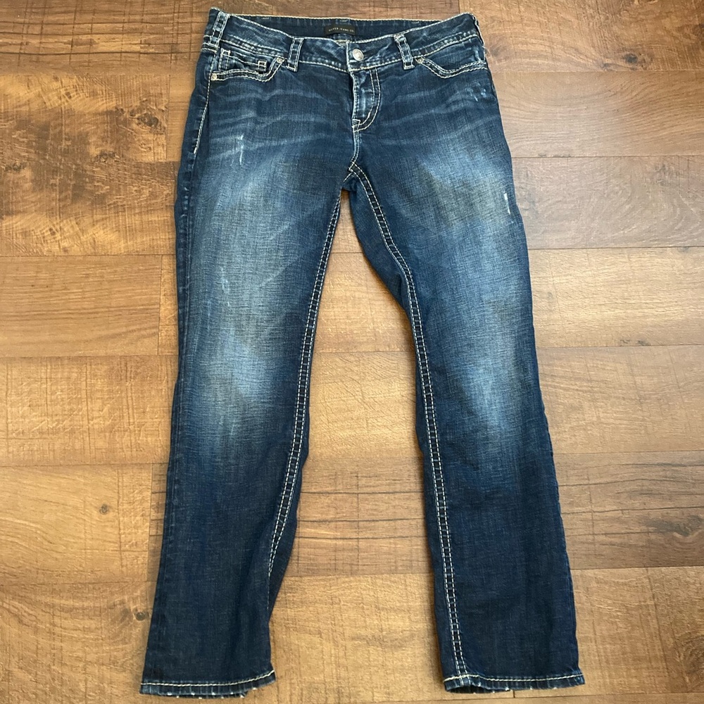 Silver Jeans Co. Suki Straight Leg Jeans Curvy Dark Wash Women’s W33 L30